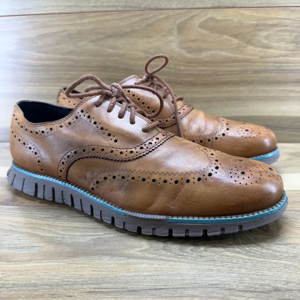 Cole Haan Zerogrand Remastered Wingtip Oxford Mens 10 M Brown Business Casual
